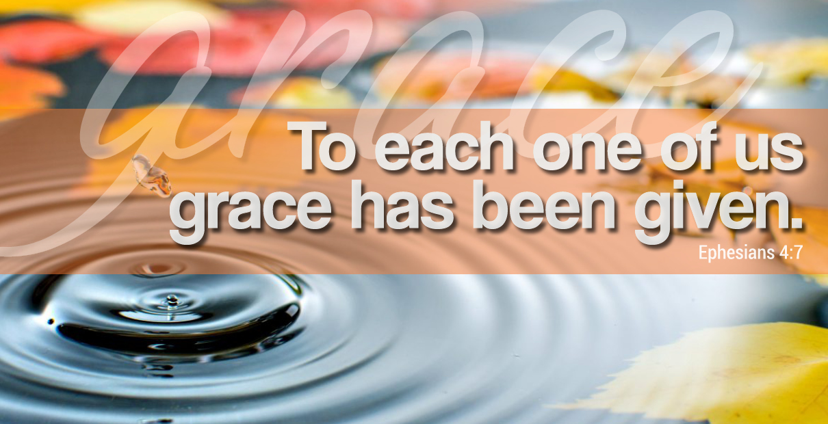 La gracia de Dios está con nosotros incluso antes de que nos demos cuenta. Ilustración de Troy Dossett, United Methodist Communications. "(Texto alternativo predeterminado:" A cada uno de nosotros se nos ha otorgado gracia. Efesios 4: 7. Ilustración de Troy Dossett, United Methodist Communications