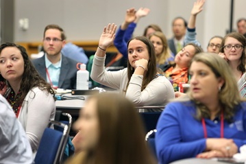 Seminary students ask questions of the Rev. Adam Hamilton during the seminary students briefing at the 2016 United Methodist General Conference in Portland, Ore. Photo by Kathleen Barry, United Methodist Communications. Seminary students ask questions of the Rev. Adam Hamilton during the seminary students briefing at the 2016 United Methodist General Conference in Portland, Ore. Photo by Kathleen Barry, United Methodist Communications.
