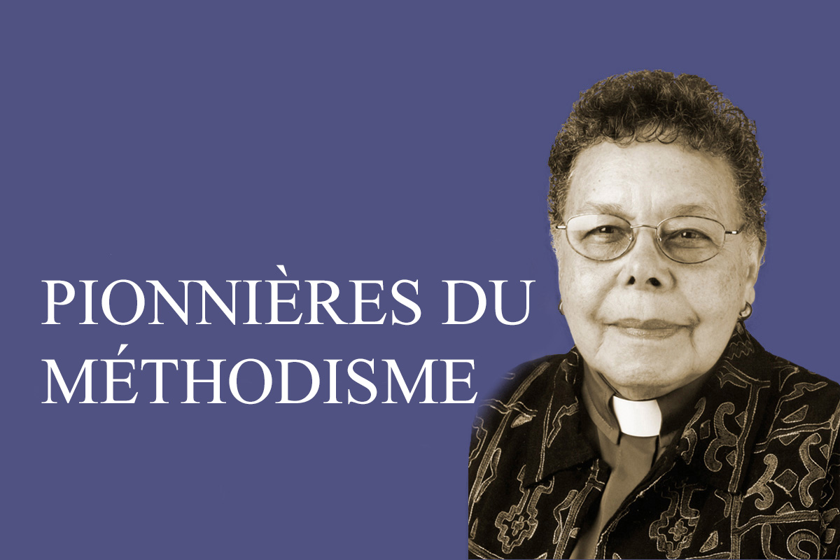 L'évêque méthodiste uni Leontine Turpeau Current Kelly. Photo sépia par Mike DuBose, UM News. Graphique de Laurens Glass, United Methodist Communications.