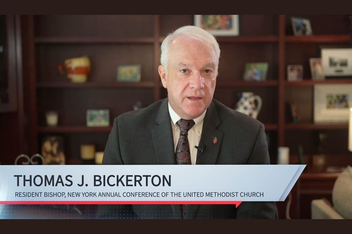 In a video reflection, Bishop Tom Bickerton, who serves the New York Area, talked about the plane that went down in Shanksville near where he calls home and, how three years later, he would become the bishop of Western Pennsylvania and then of New York. (Image courtesy of the Council of Bishops.)