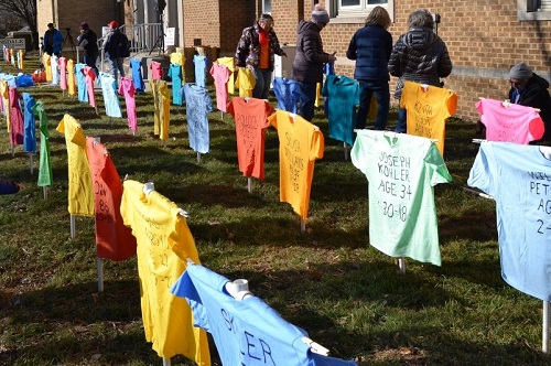 Lansdale UMC hosted a worship service, display and letter writing initiative to help put a stop to gun violence. Courtesy of Eastern Pennsylvania Conference.