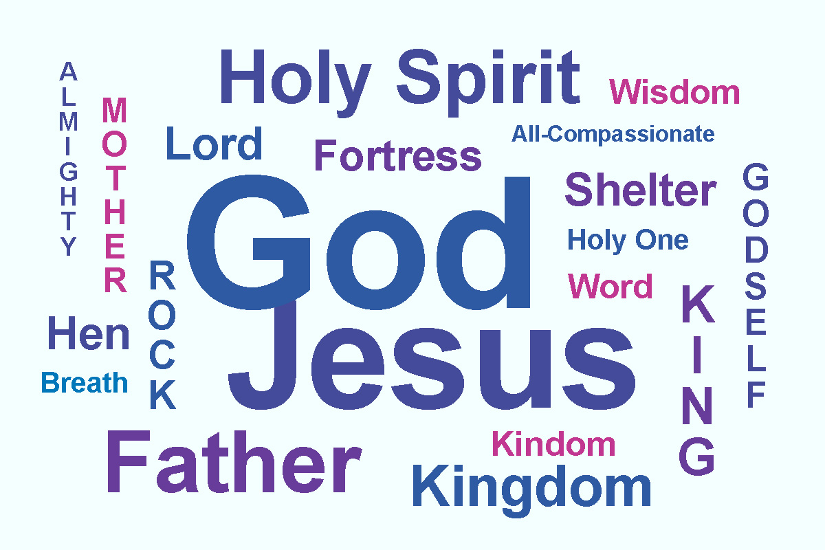 Os Metodistas Unidos encorajam e convidam os adoradores a utilizar toda a variedade de imagens de Deus presentes nas Escrituras e na tradição cristã. Gráfico de Laurens Glass, Comunicações Metodistas Unidas.