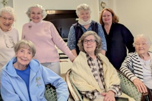 The Knit Wits at Shepard of the Hills UMC give prayer shawls and squares to those in need of healing or hope.
