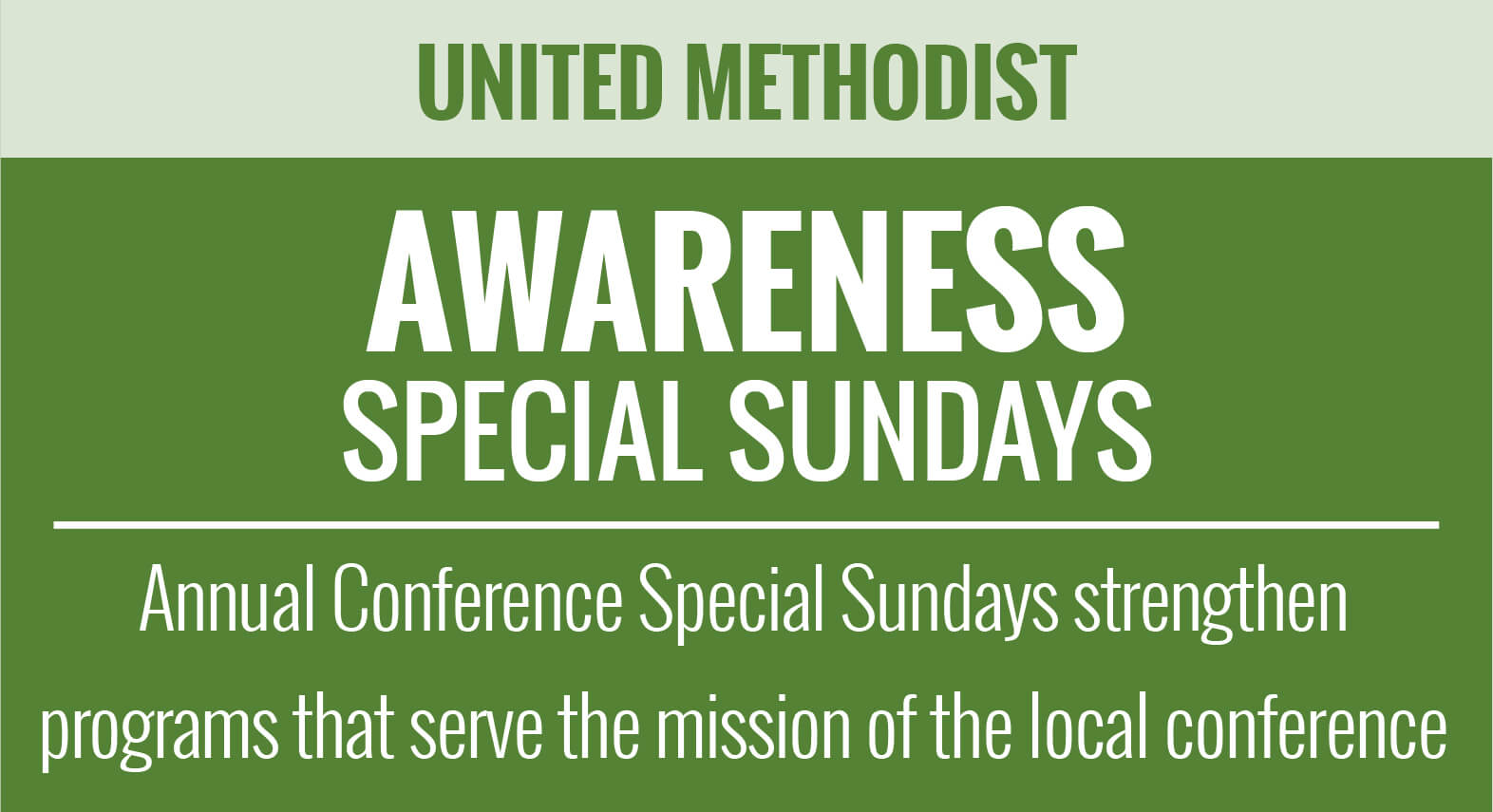 United Methodist Church - Awareness Special Sundays - Thumbnail